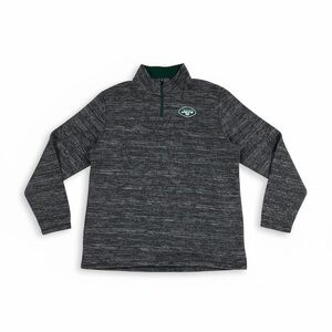 New York Jets NFL Team Apparel Mens 2XL Quarter Zip Pullover Long Sleeve NWT